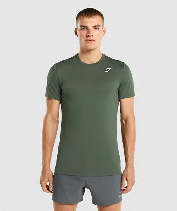 Gymshark Arrival Muške T Shirts Zelene | HR 2439PJJ